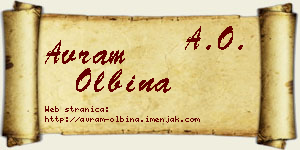 Avram Olbina vizit kartica